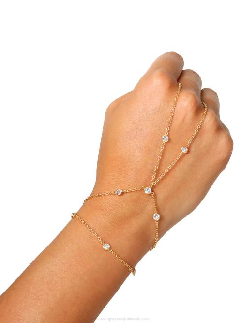 Jessica SimpsonDemi Fine Hand Chain in Jeweled Gold H426913
