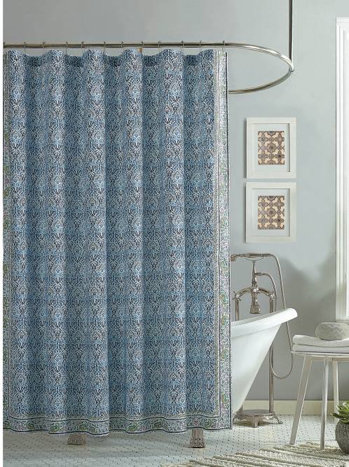Jessica SimpsonTalca Lined Shower Curtain in Blue H4261072
