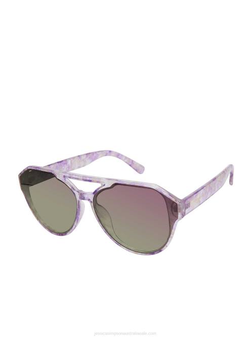 Jessica SimpsonAviator Sunglasses in Lilac Marble H426996