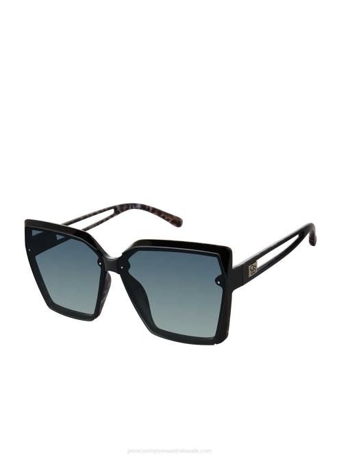Jessica SimpsonCat Eye Sunglasses in Black and Leopard H426981