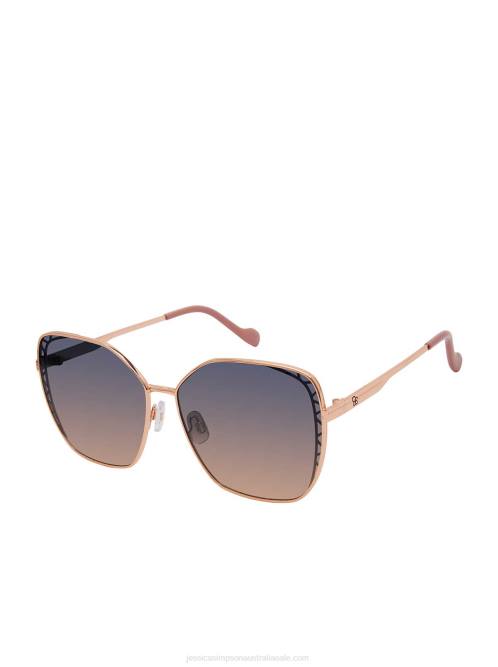Jessica SimpsonGeometric Cat Eye Sunglasses in Rose Gold H426974