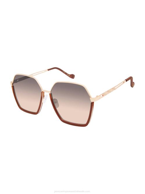 Jessica SimpsonGeometric Metal Sunglasses in Gold H4261025