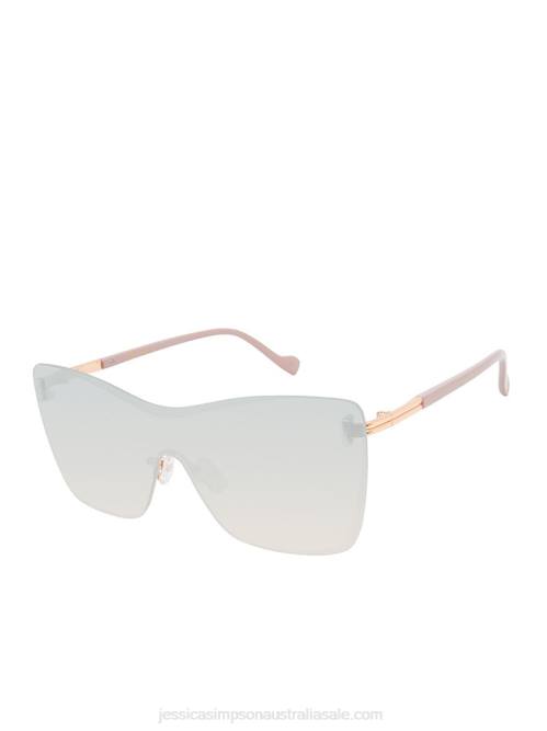 Jessica SimpsonGlamorous Frameless Shield Sunglasses in Rose Gold H4261030