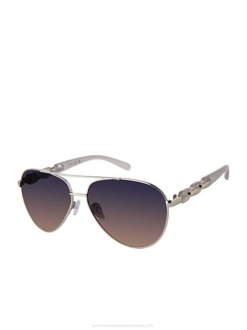 Jessica SimpsonMetal Aviator Pilot Sunglasses in Silver H426971