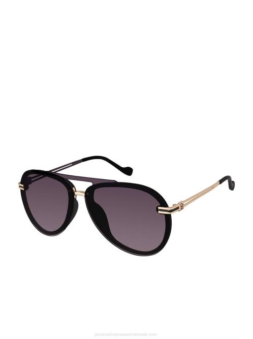 Jessica SimpsonMetal Aviator Sunglasses in Smoke Matte Black H426944