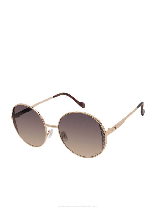 Jessica SimpsonMetal Round Sunglasses in Gold H426966