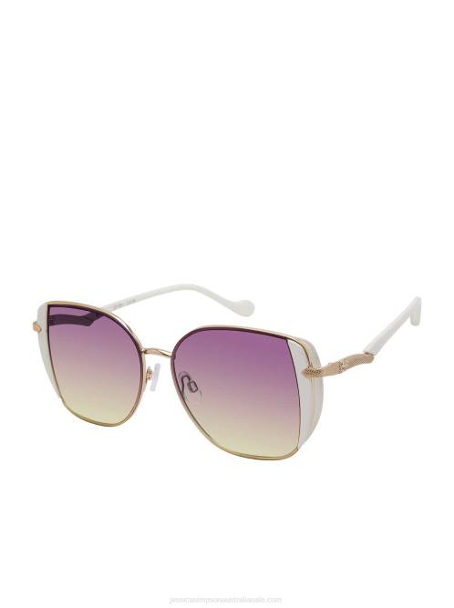 Jessica SimpsonMetal Shield Butterfly Sunglasses in Gold H426970
