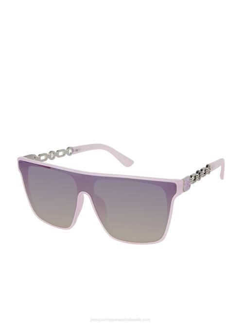 Jessica SimpsonMetal Square Shield Sunglasses in Lavender H426949