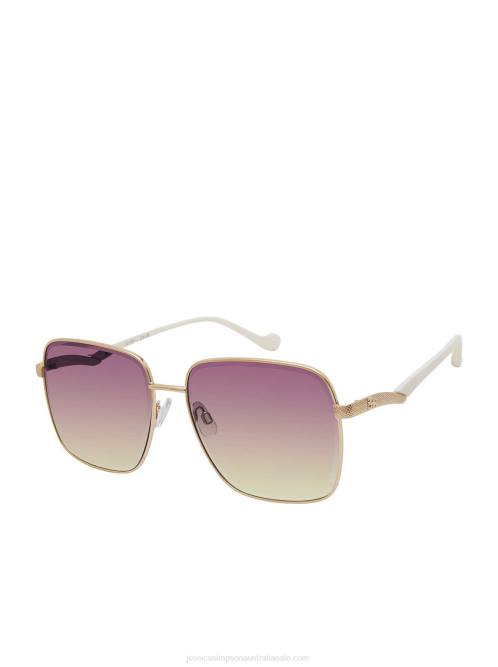 Jessica SimpsonMetal Square Sunglasses in Gold H426961
