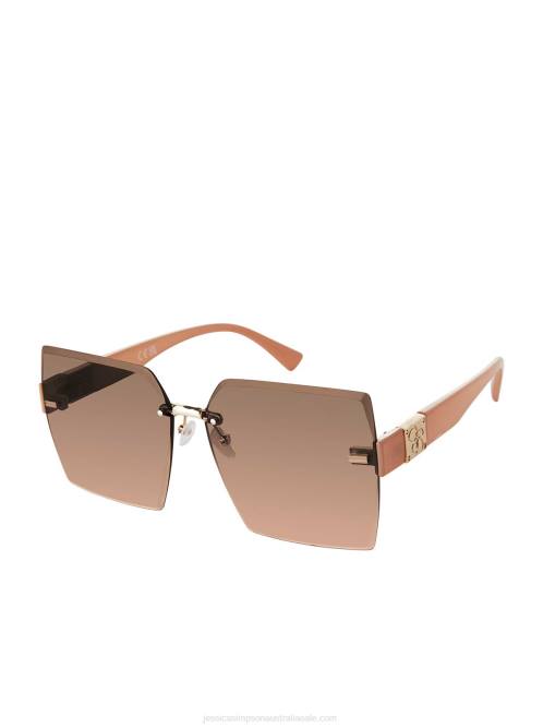 Jessica SimpsonOversized Rimless Square Sunglasses in Rose Gold H426953