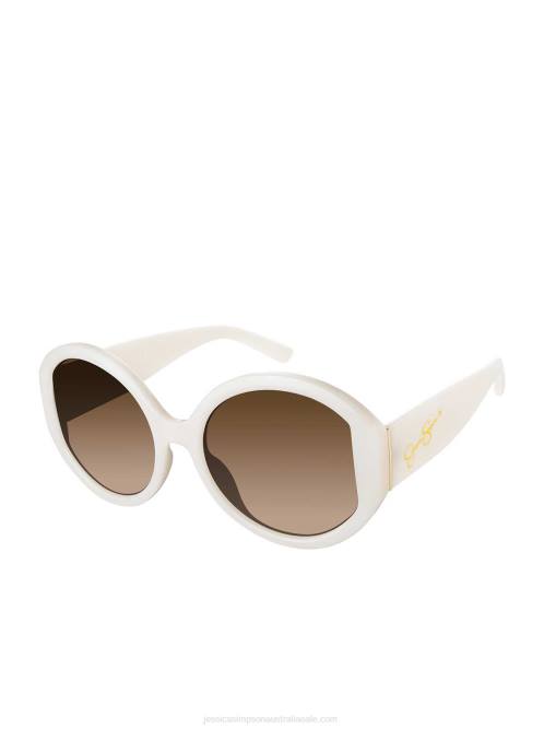 Jessica SimpsonOversized Round Sunglasses in Cream H426986