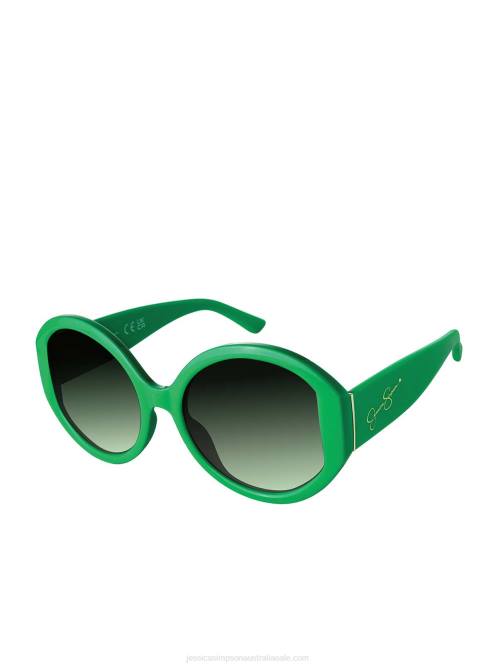 Jessica SimpsonOversized Round Sunglasses in Shamrock Green H426985