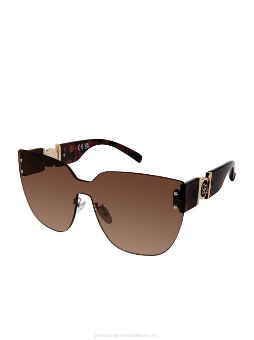 Jessica SimpsonRimless Cat Eye Shield Sunglasses in Tortoise H426975