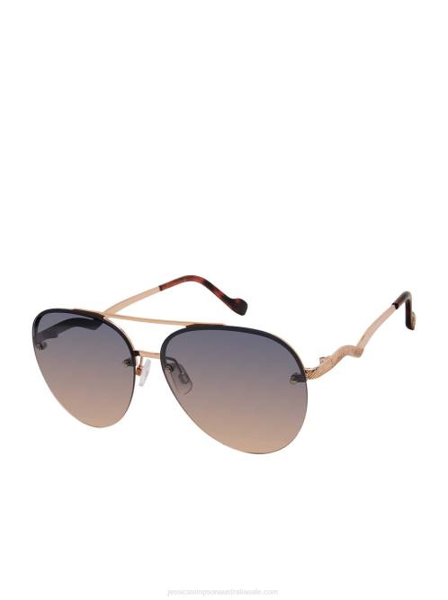 Jessica SimpsonRimless Metal Aviator Sunglasses in Gold H426963