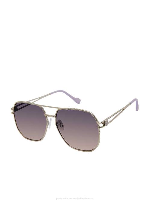 Jessica SimpsonRoped Metal Geometric Aviator Sunglasses in Silver H426967