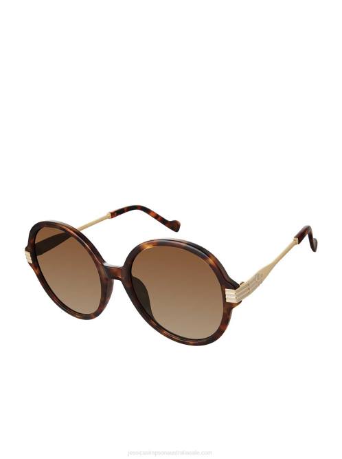 Jessica SimpsonRound Metal Temple Sunglasses in Tortoise H4261006