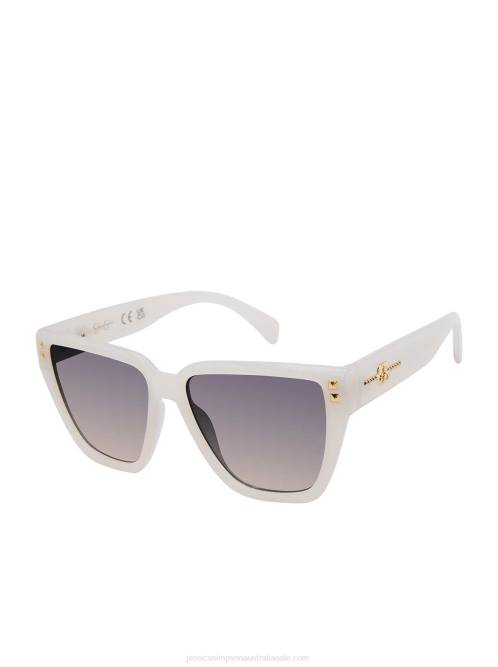 Jessica SimpsonStar Studded Cat Eye Sunglasses in Cream H4261001