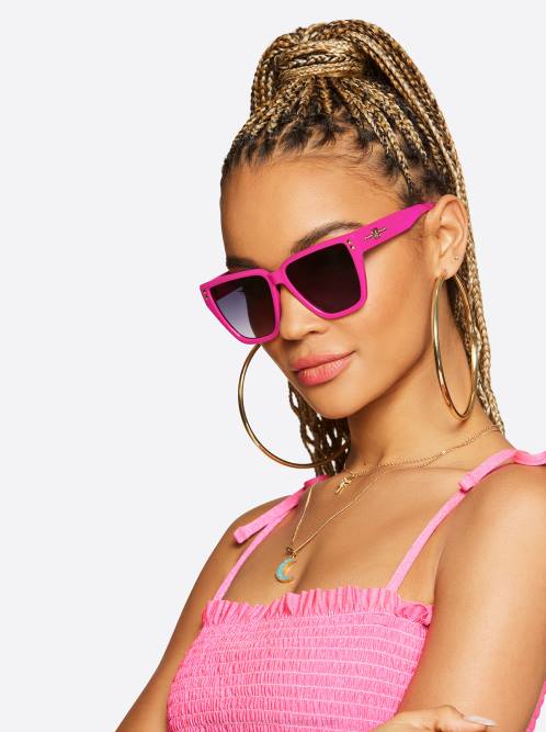 Jessica SimpsonStar Studded Cat Eye Sunglasses in Fuchsia H426999