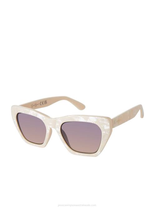 Jessica SimpsonVintage Cat Eye Sunglasses in Cream Marble H426992