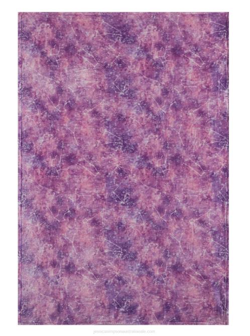 Jessica SimpsonPurple Tie-Dye and Gold Throw H4261076