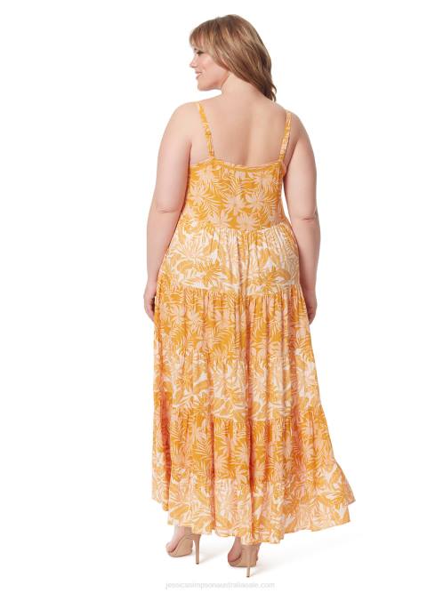 Jessica SimpsonAlanis Tier Dress in Palm Bliss H426558
