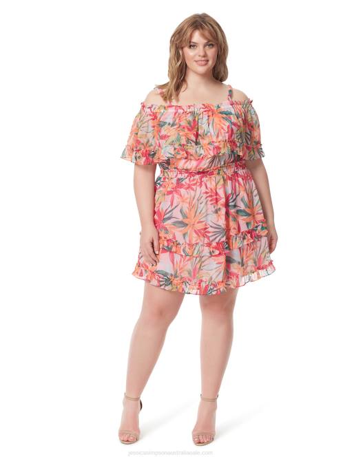Jessica SimpsonAmaya Ruffle Dress in Floral Canopy H426554