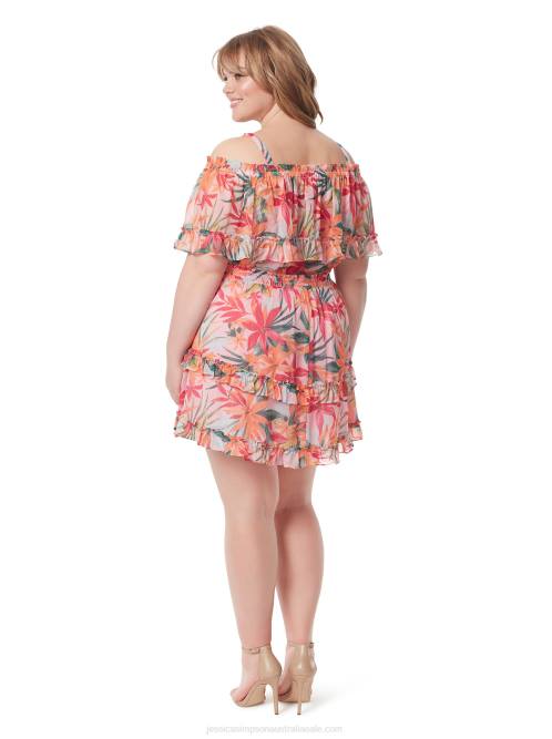 Jessica SimpsonAmaya Ruffle Dress in Floral Canopy H426554
