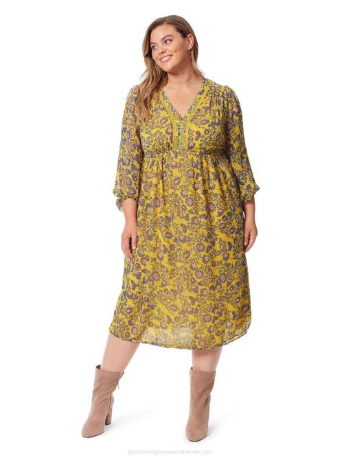 Jessica SimpsonAnnalise Dress in Meso Botanicals H426518