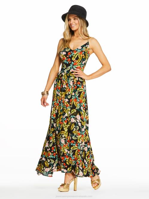 Jessica SimpsonClia Cami Dress in Island Wildflower Black H426549