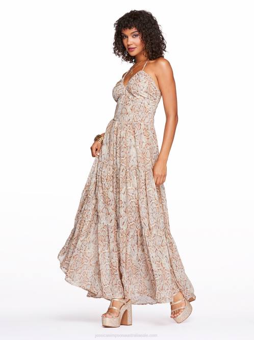 Jessica SimpsonColleen Maxi Dress in Shadow Snake H426543