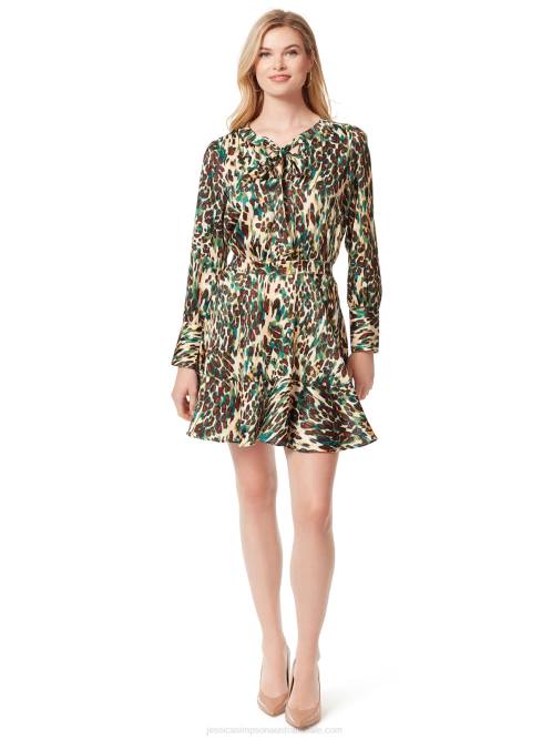 Jessica SimpsonDavina Dress in Cheetah Ferns H426531