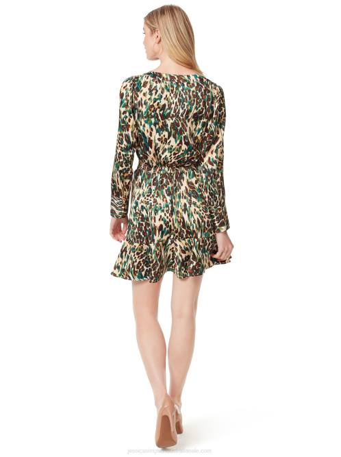 Jessica SimpsonDavina Dress in Cheetah Ferns H426531