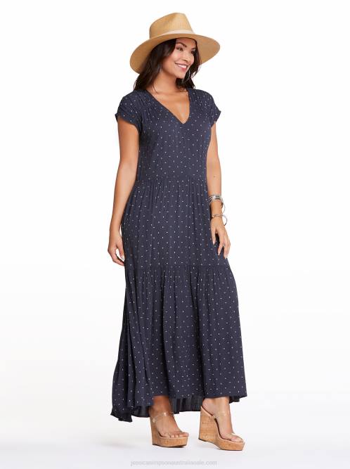 Jessica SimpsonEsther Maxi Dress in Charcoal Dot H426566