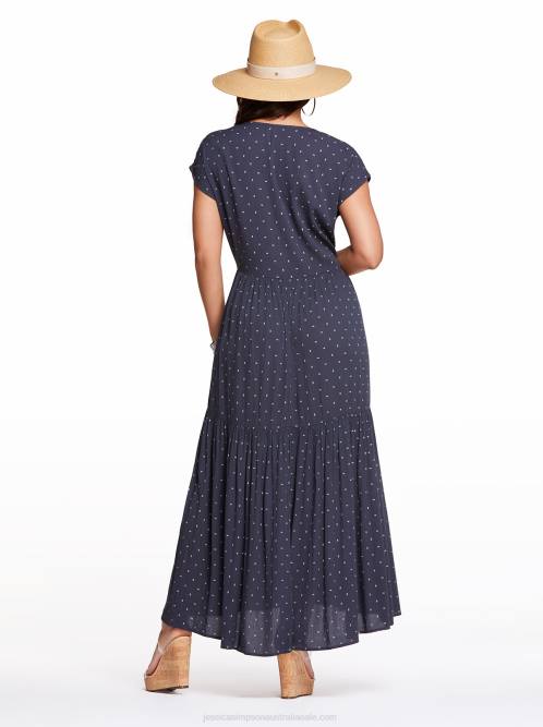 Jessica SimpsonEsther Maxi Dress in Charcoal Dot H426566