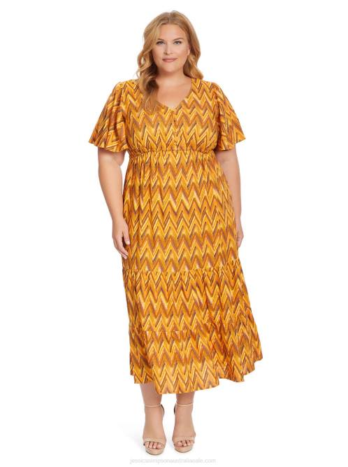 Jessica SimpsonNaomi Dress in Ikat Chevron H426509