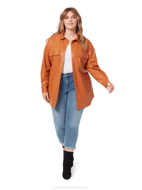 Jessica SimpsonPaula Shacket in Adobe H426597