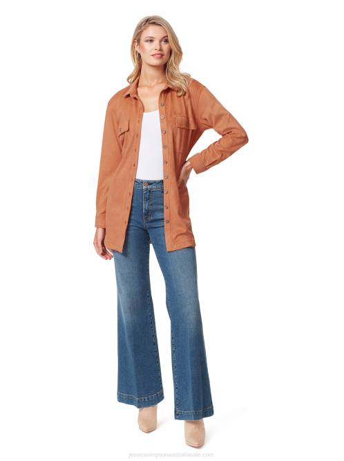 Jessica SimpsonPaula Shacket in Adobe Suede H426593