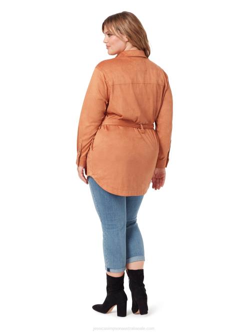Jessica SimpsonPaula Shacket in Adobe Suede H426593