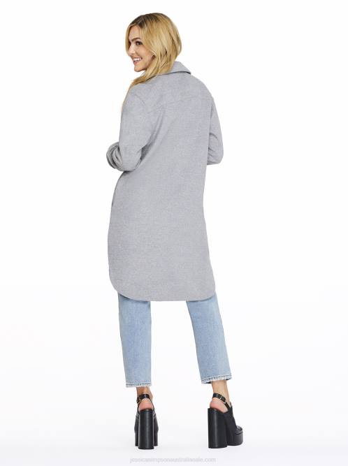 Jessica SimpsonRomi Shacket in Grey Melange H426573
