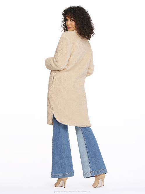 Jessica SimpsonRomi Shacket in Natural Sherpa H426577