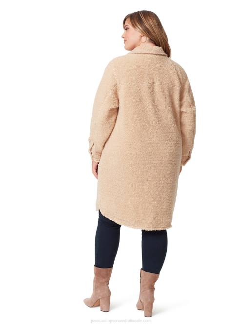 Jessica SimpsonRomi Shacket in Natural Sherpa H426577