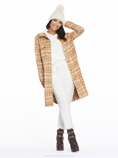 Jessica SimpsonRomi Shacket in Shadow Plaid H426571