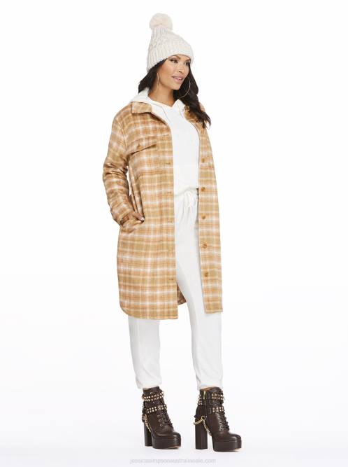 Jessica SimpsonRomi Shacket in Shadow Plaid H426571