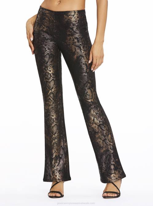 Jessica SimpsonPull on Flare in Black Snake Foil H426463