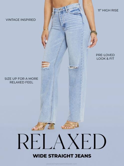 Jessica SimpsonRelaxed Wide Straight Jeans in Soulmate H426489