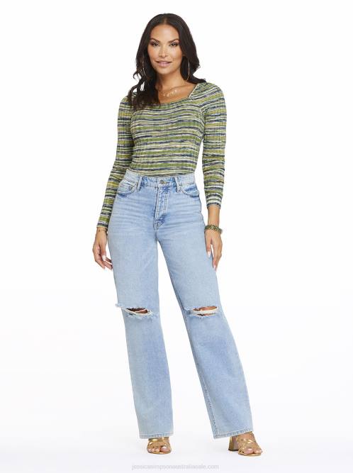 Jessica SimpsonRelaxed Wide Straight Jeans in Soulmate H426489