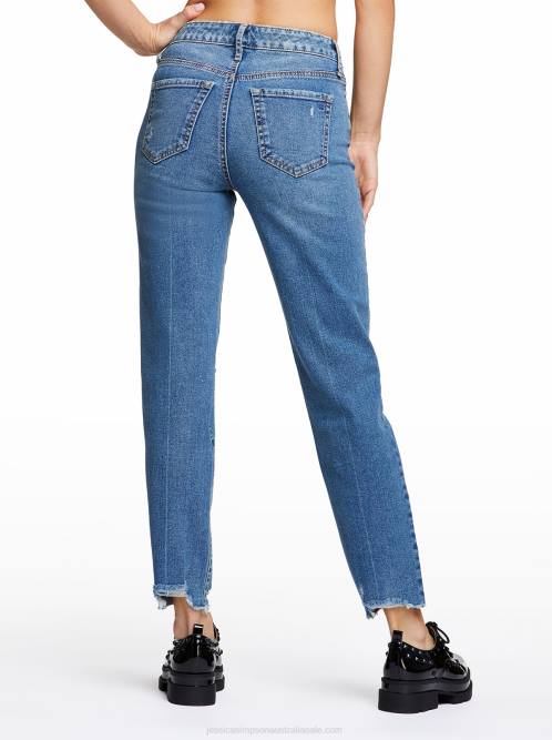 Jessica SimpsonSpotlight High Rise Straight Jeans in Blue Streak H426417