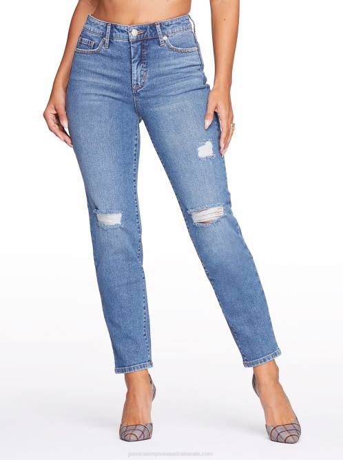 Jessica SimpsonSpotlight High Rise Straight Jeans in On The Run H426446