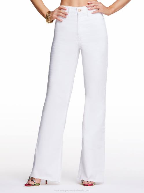 Jessica SimpsonTease High Rise Wide Leg Jeans in White H426473