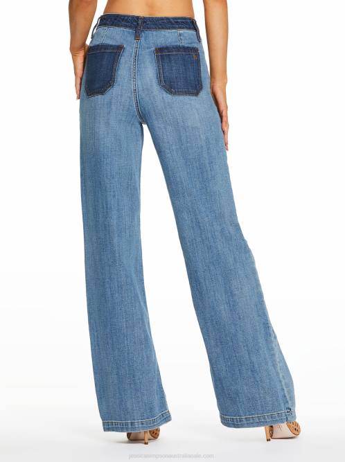 Jessica SimpsonTease High Rise Wide Leg in Overcast H426449